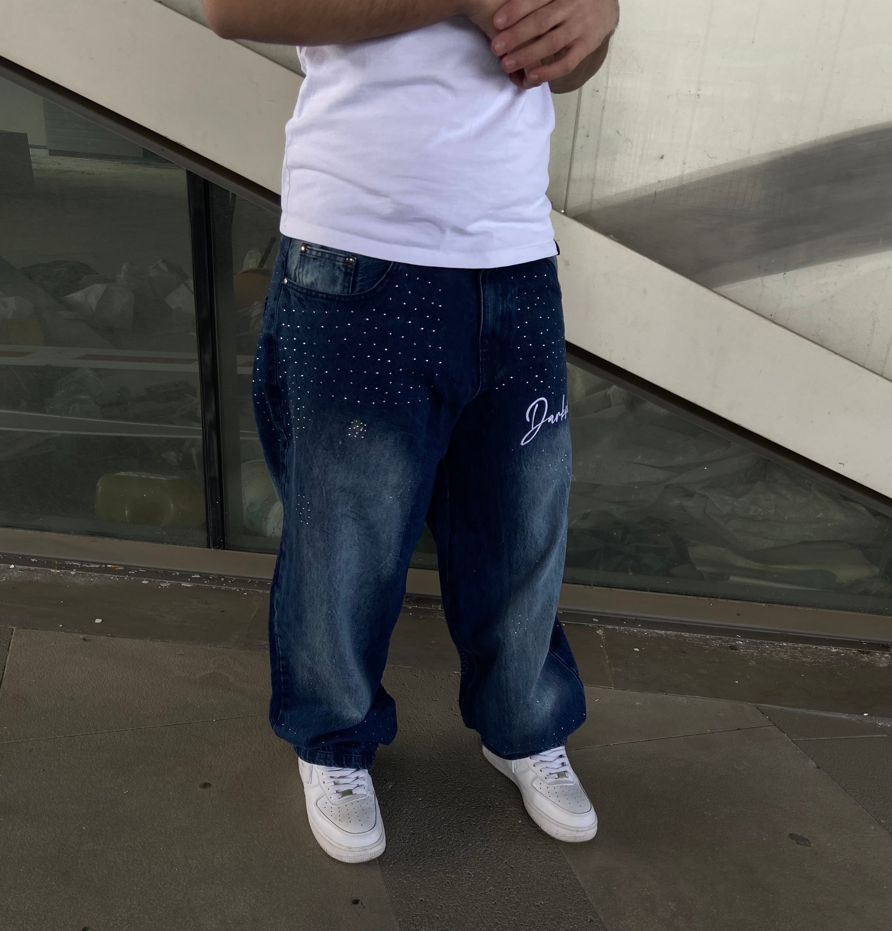 DENIM RHINESTONE BLUE